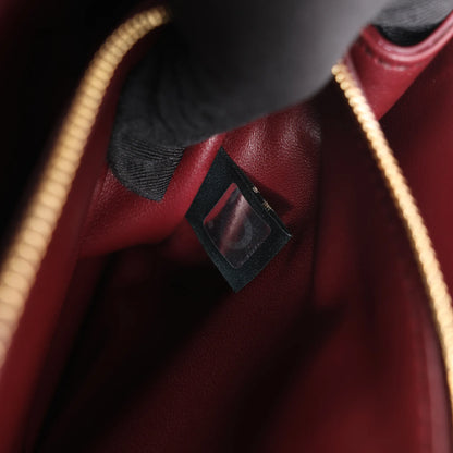 BVLGARI Serpenti Forever Polyester x Leather Chain Shoulder Bag in Pink