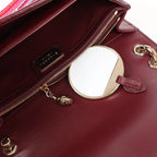 BVLGARI Serpenti Forever Polyester x Leather Chain Shoulder Bag in Pink