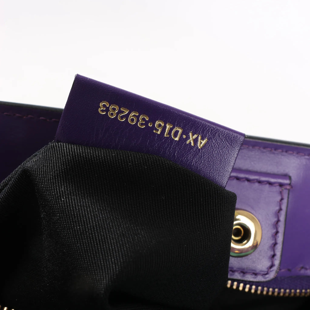 BVLGARI Serpenti Leather 2Way Handbag in Purple