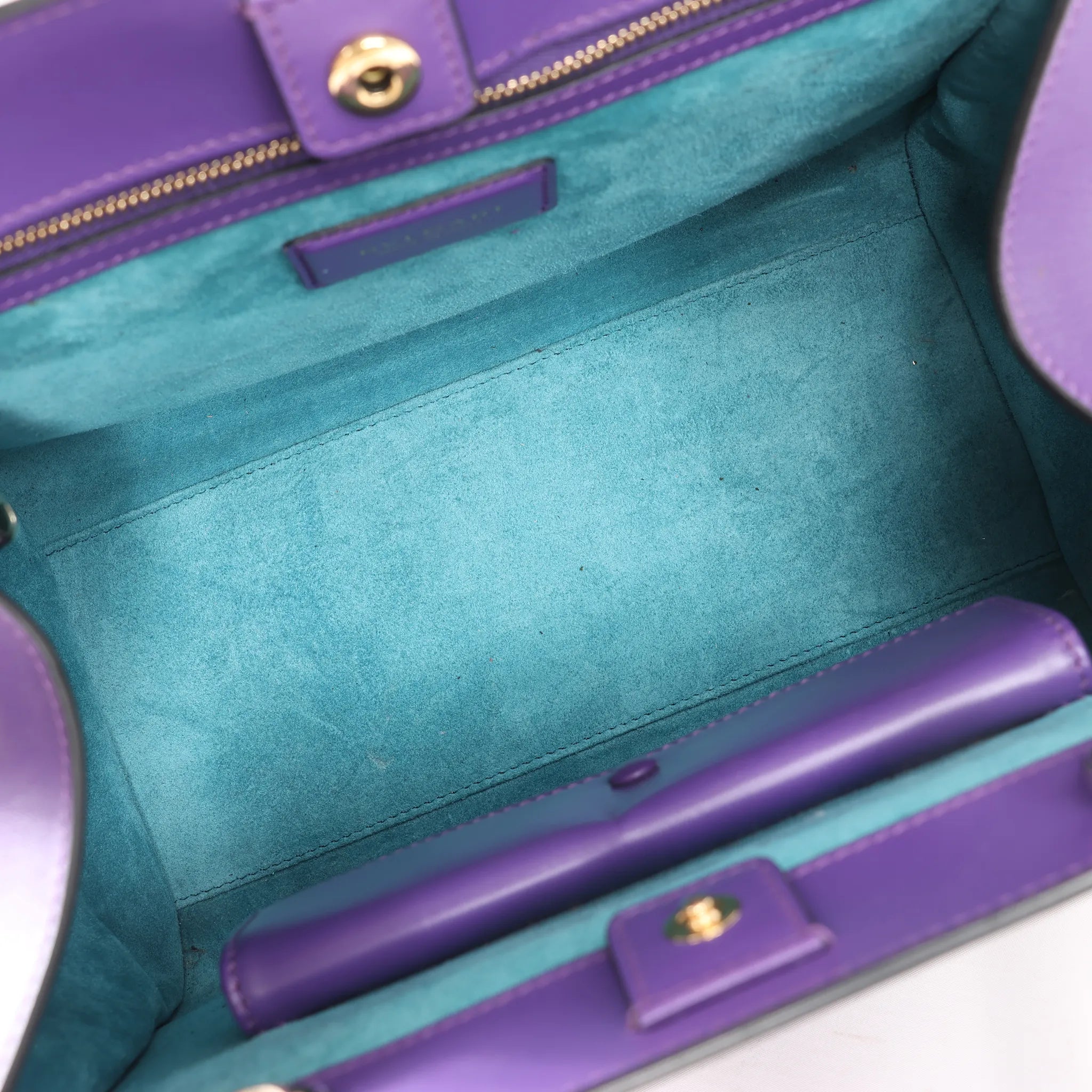 BVLGARI Serpenti Leather 2Way Handbag in Purple