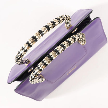 Sac à main BVLGARI Serpenti en cuir violet, 2 en 1
