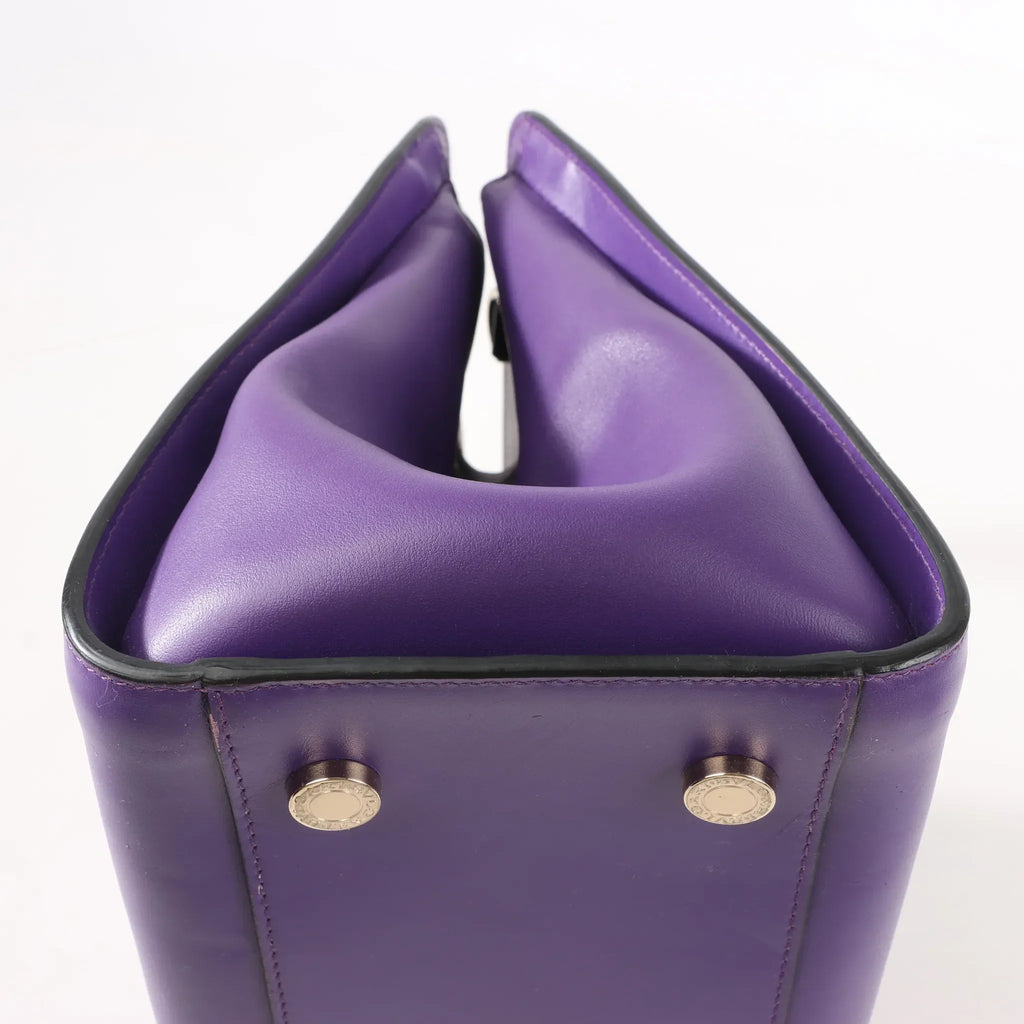 BVLGARI Serpenti Leather 2Way Handbag in Purple