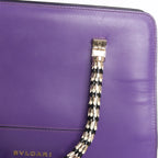 BVLGARI Serpenti Leather 2Way Handbag in Purple