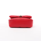 BVLGARI Serpenti Leather Chain Crossbody Bag in Red