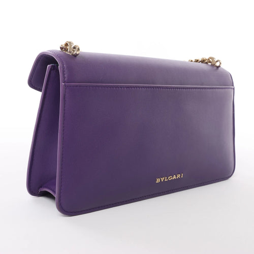 Bolso de Cadena 2 en 1 BVLGARI Serpenti de Piel Morada