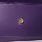 BVLGARI Serpenti Leather 2Way Chain Handbag in Purple