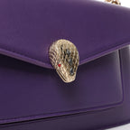 BVLGARI Serpenti Leather 2Way Chain Handbag in Purple