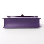 BVLGARI Serpenti Leather 2Way Chain Handbag in Purple