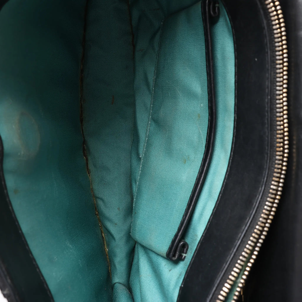 BVLGARI Serpenti Leather Chain Crossbody Bag in Black