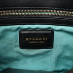 BVLGARI Serpenti Leather Chain Crossbody Bag in Black