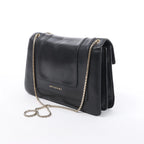 BVLGARI Serpenti Leather Chain Crossbody Bag in Black