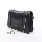 BVLGARI Serpenti Leather Chain Crossbody Bag in Black