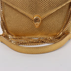 BVLGARI Serpenti Leather Chain Crossbody Bag in Gold