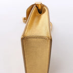 BVLGARI Serpenti Leather Chain Crossbody Bag in Gold