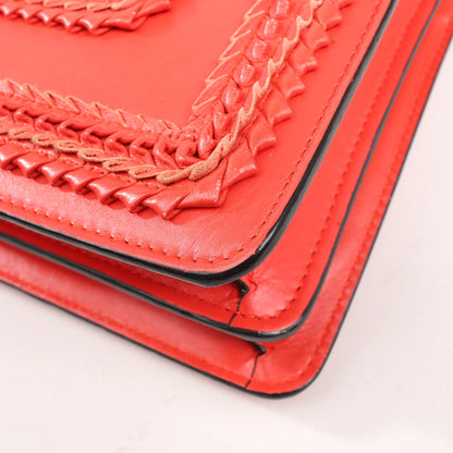 BVLGARI Serpenti Forever Patent Leather Chain Shoulder Bag in Red