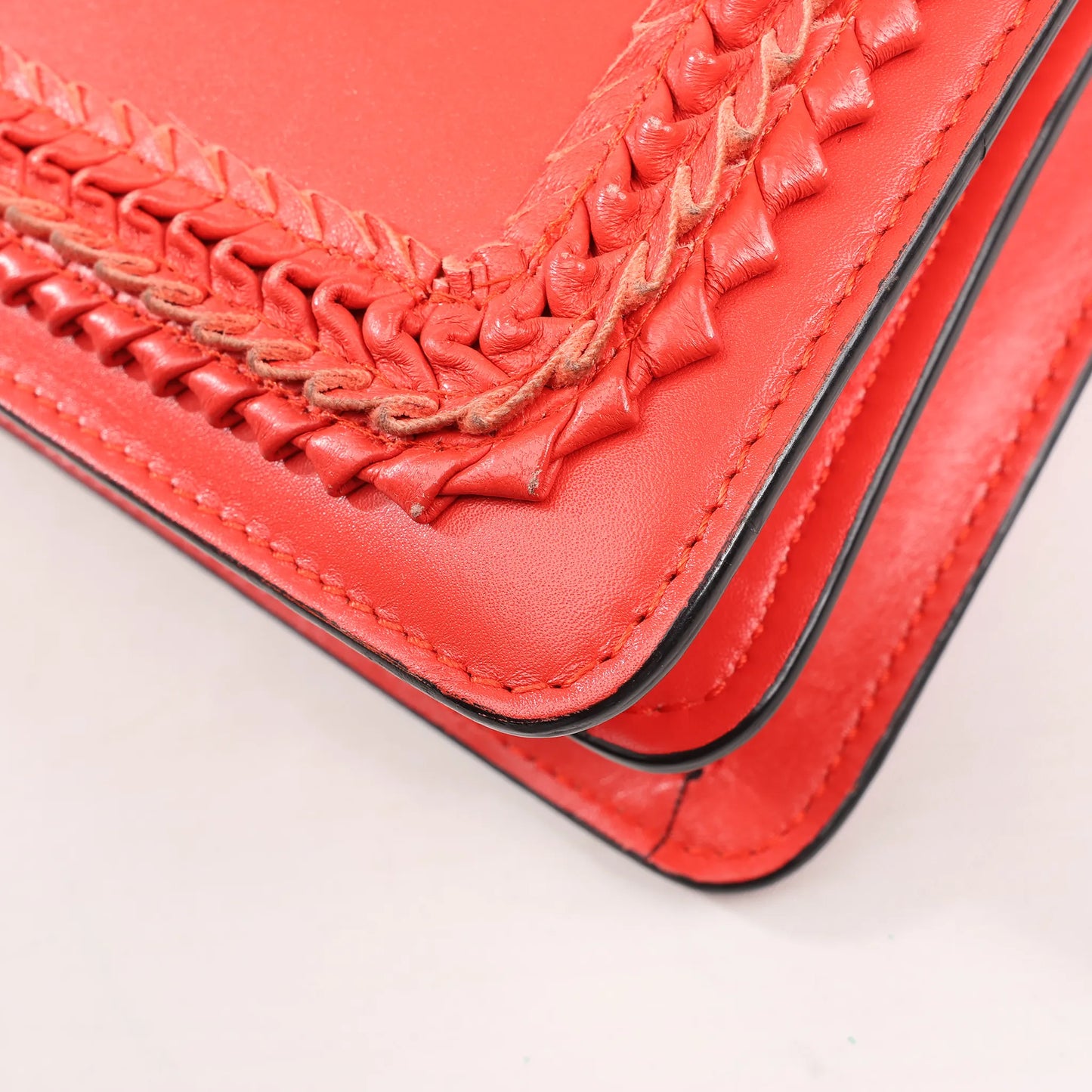 BVLGARI Serpenti Forever Patent Leather Chain Shoulder Bag in Red