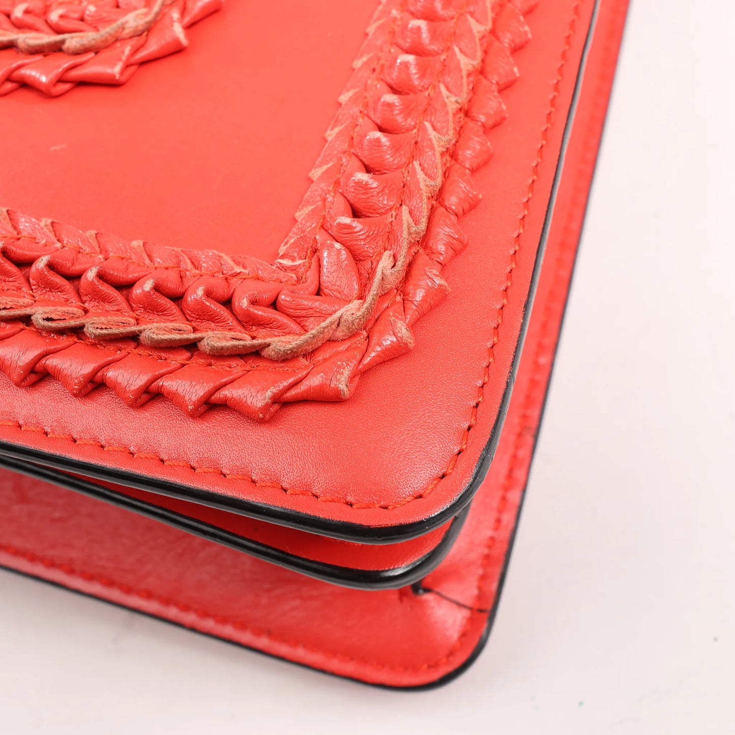 BVLGARI Serpenti Forever Patent Leather Chain Shoulder Bag in Red