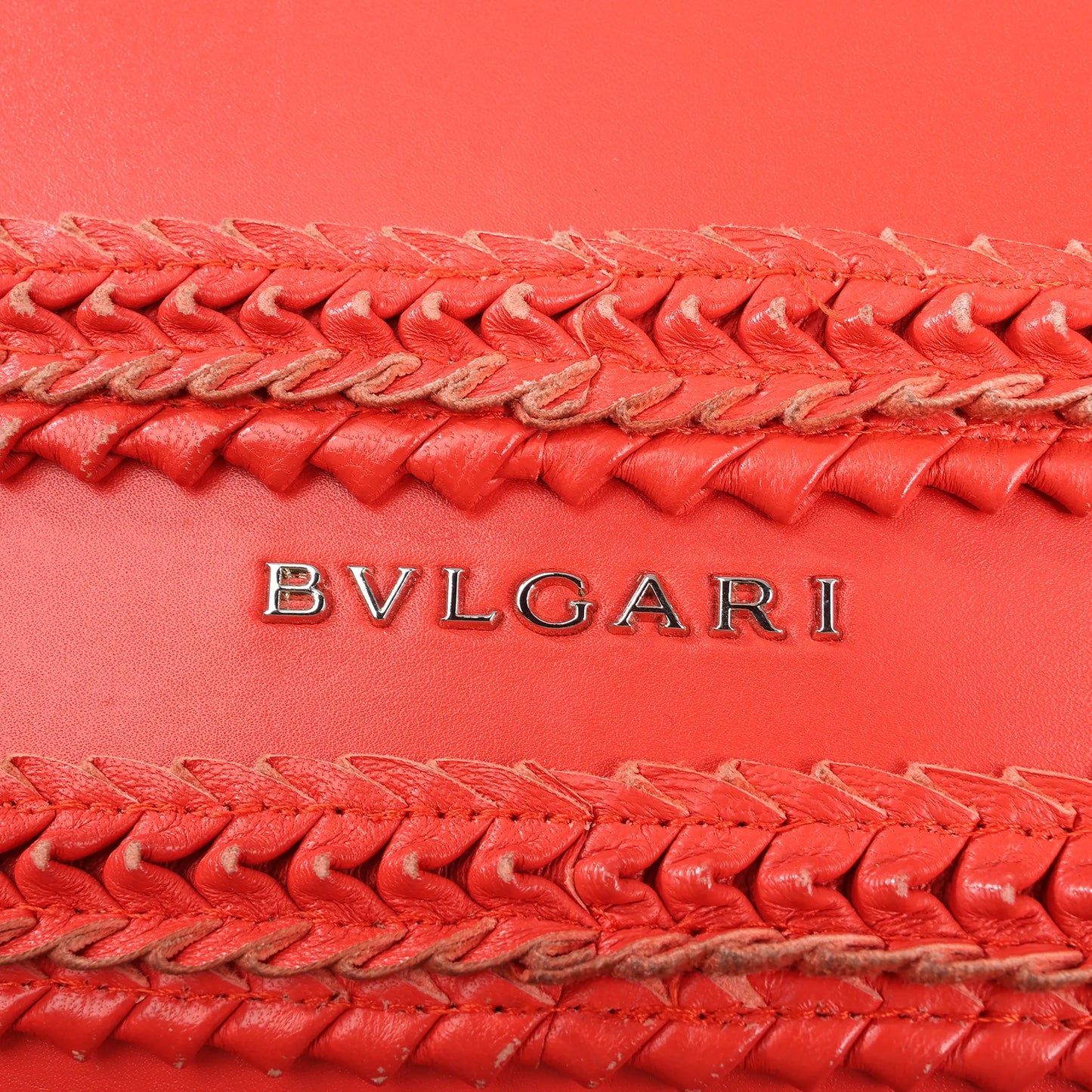 BVLGARI Serpenti Forever Patent Leather Chain Shoulder Bag in Red