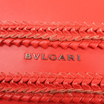 BVLGARI Serpenti Forever Patent Leather Chain Shoulder Bag in Red