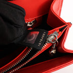 BVLGARI Serpenti Forever Patent Leather Chain Shoulder Bag in Red