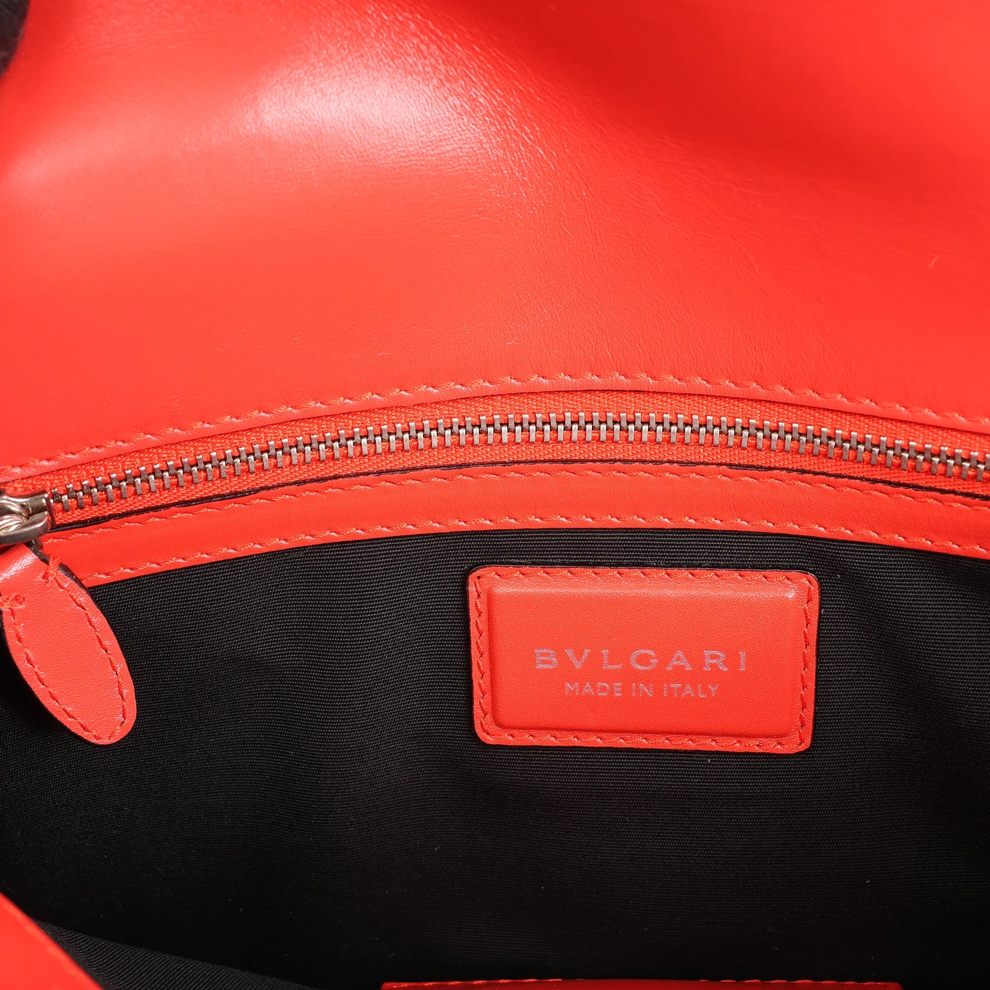 BVLGARI Serpenti Forever Patent Leather Chain Shoulder Bag in Red