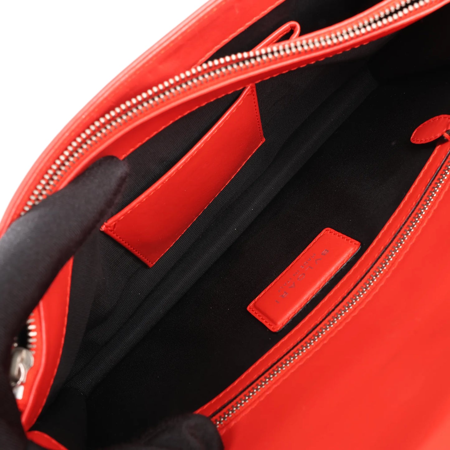 BVLGARI Serpenti Forever Patent Leather Chain Shoulder Bag in Red