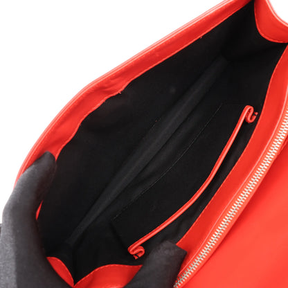 BVLGARI Serpenti Forever Patent Leather Chain Shoulder Bag in Red