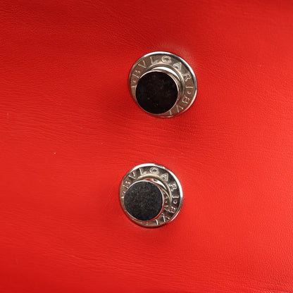 BVLGARI Serpenti Forever Patent Leather Chain Shoulder Bag in Red