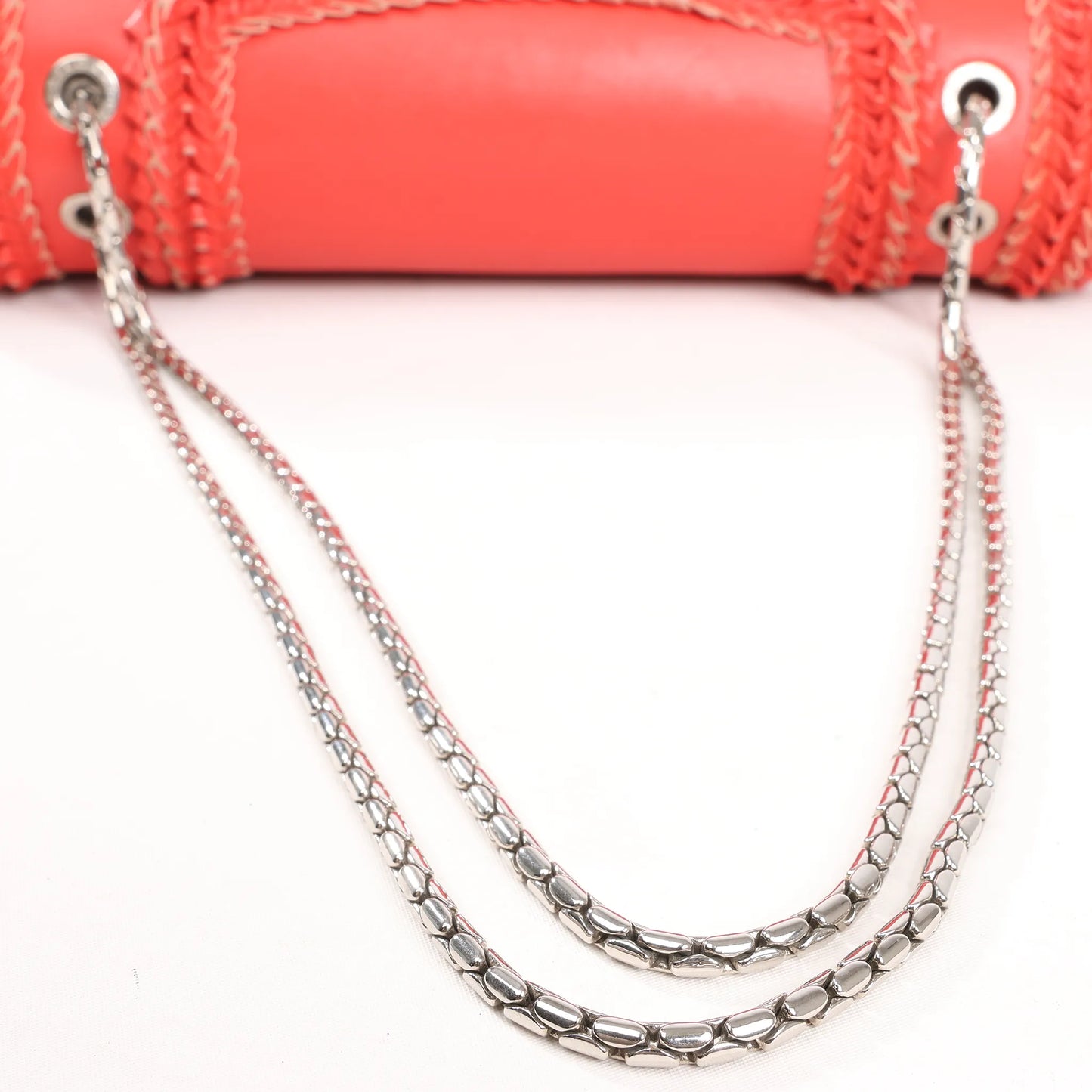 BVLGARI Serpenti Forever Patent Leather Chain Shoulder Bag in Red