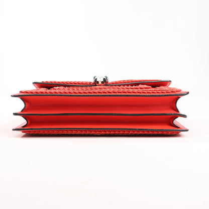 BVLGARI Serpenti Forever Patent Leather Chain Shoulder Bag in Red