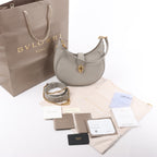 BVLGARI Serpenti Leather Shoulder Bag in Gray