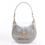 BVLGARI Serpenti Leather Shoulder Bag in Gray