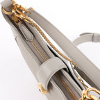 BVLGARI Serpenti Leather Shoulder Bag in Gray