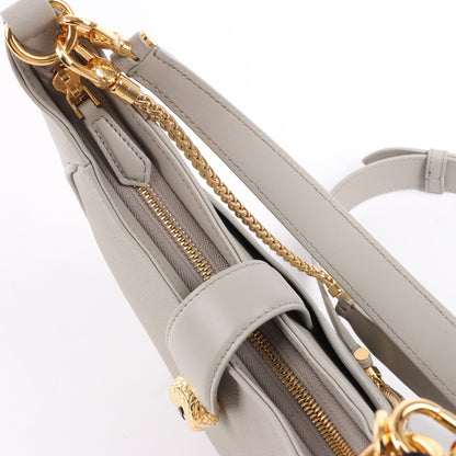 BVLGARI Serpenti Leather Shoulder Bag in Gray