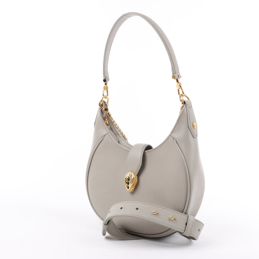 BVLGARI Serpenti Leather Shoulder Bag in Gray
