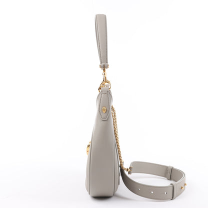 BVLGARI Serpenti Leather Shoulder Bag in Gray