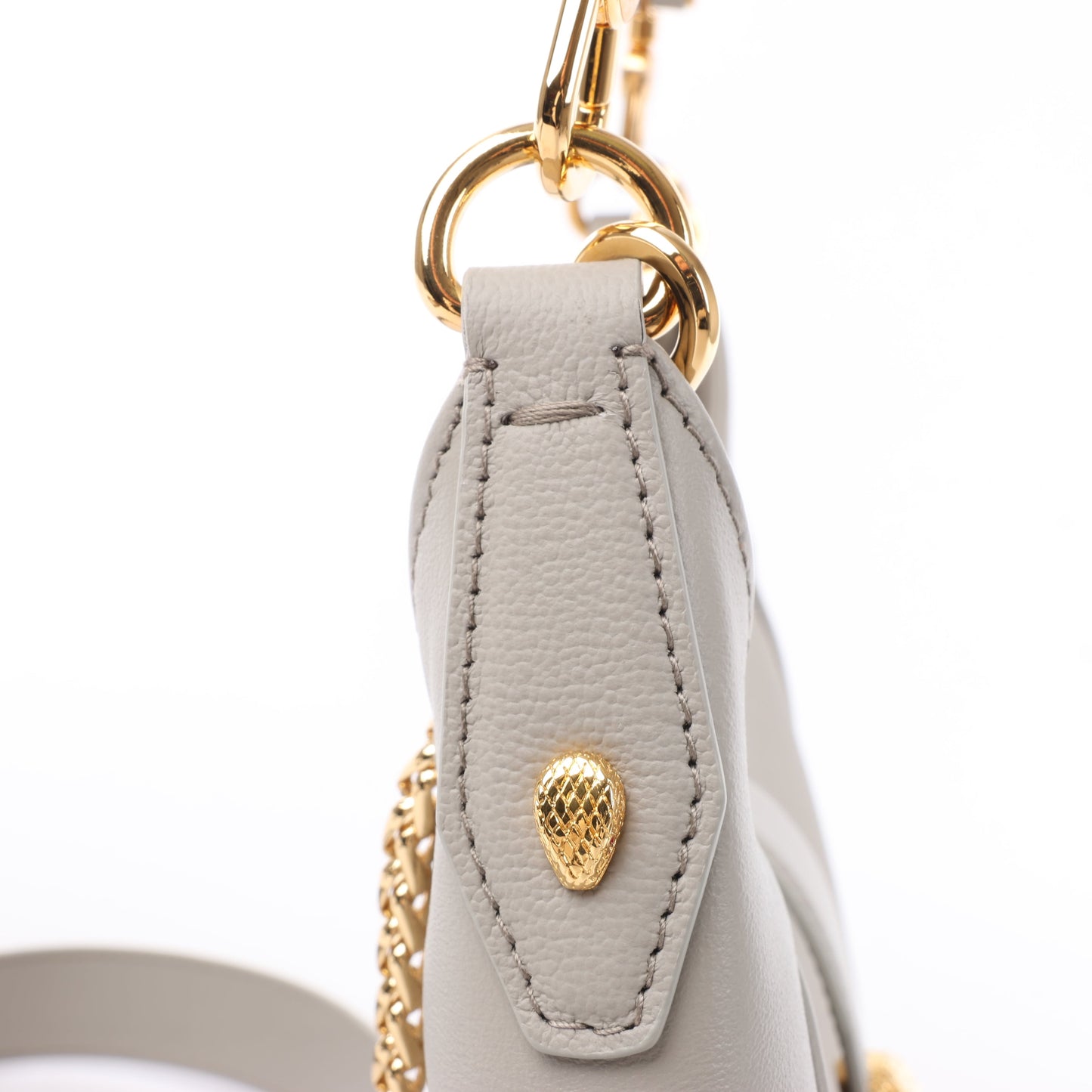 BVLGARI Serpenti Leather Shoulder Bag in Gray