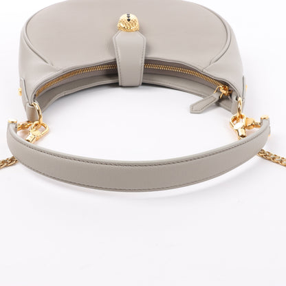 BVLGARI Serpenti Leather Shoulder Bag in Gray