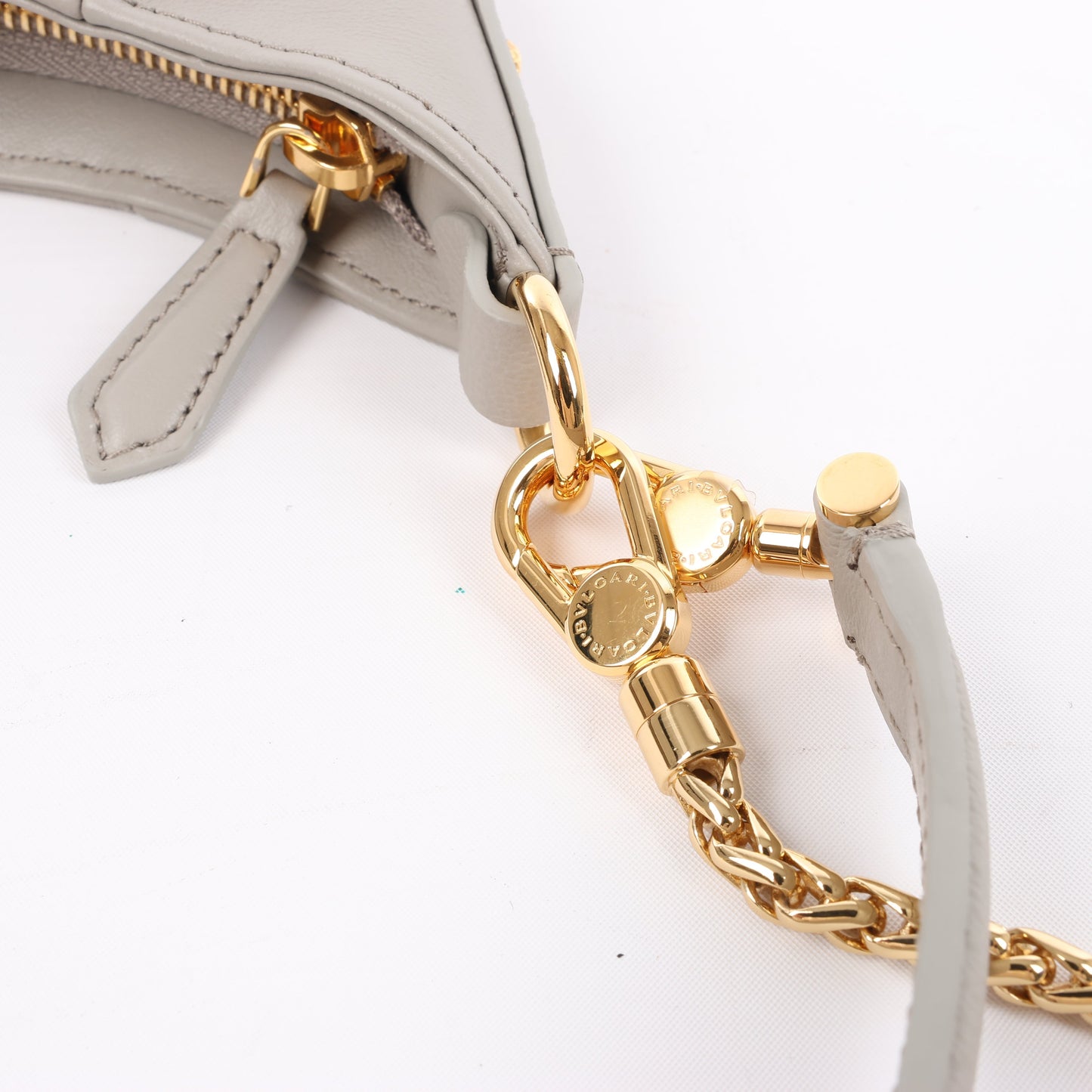 BVLGARI Serpenti Leather Shoulder Bag in Gray