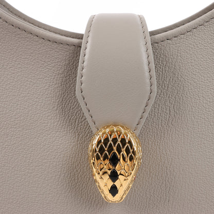 BVLGARI Serpenti Leather Shoulder Bag in Gray