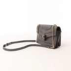 BVLGARI Serpenti Leather Chain Crossbody Bag in Gray