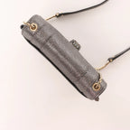 BVLGARI Serpenti Leather Chain Crossbody Bag in Gray