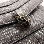 BVLGARI Serpenti Leather Chain Crossbody Bag in Gray