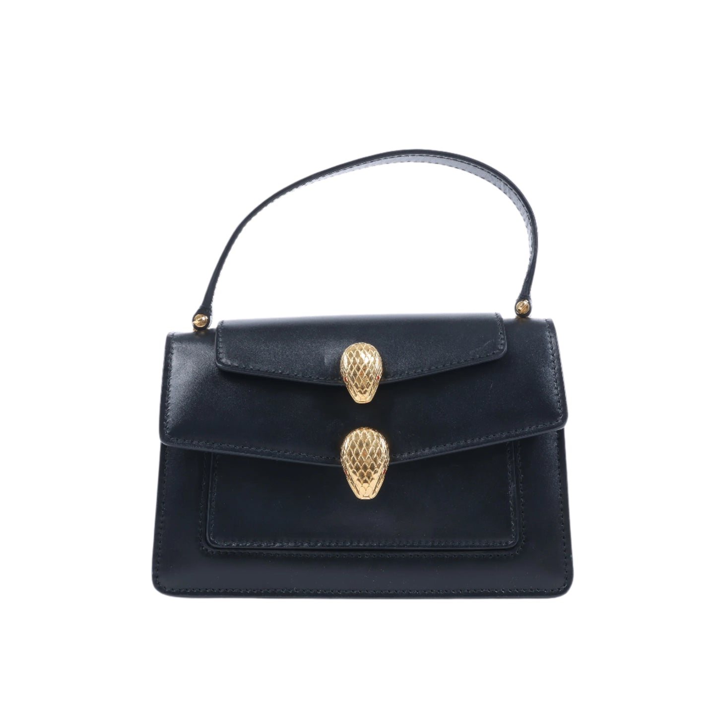 Sac à main en cuir Serpenti Bvlgari × Alexander Wang, noir