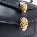 Bvlgari × Alexander Wang Serpenti Leather Handbag in Black