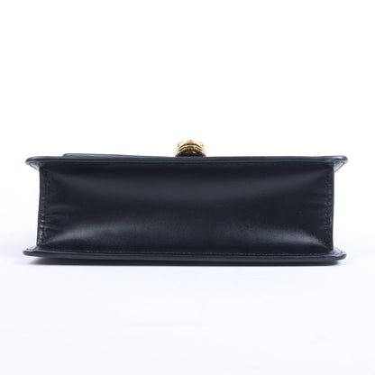 Bvlgari × Alexander Wang Serpenti Leather Handbag in Black