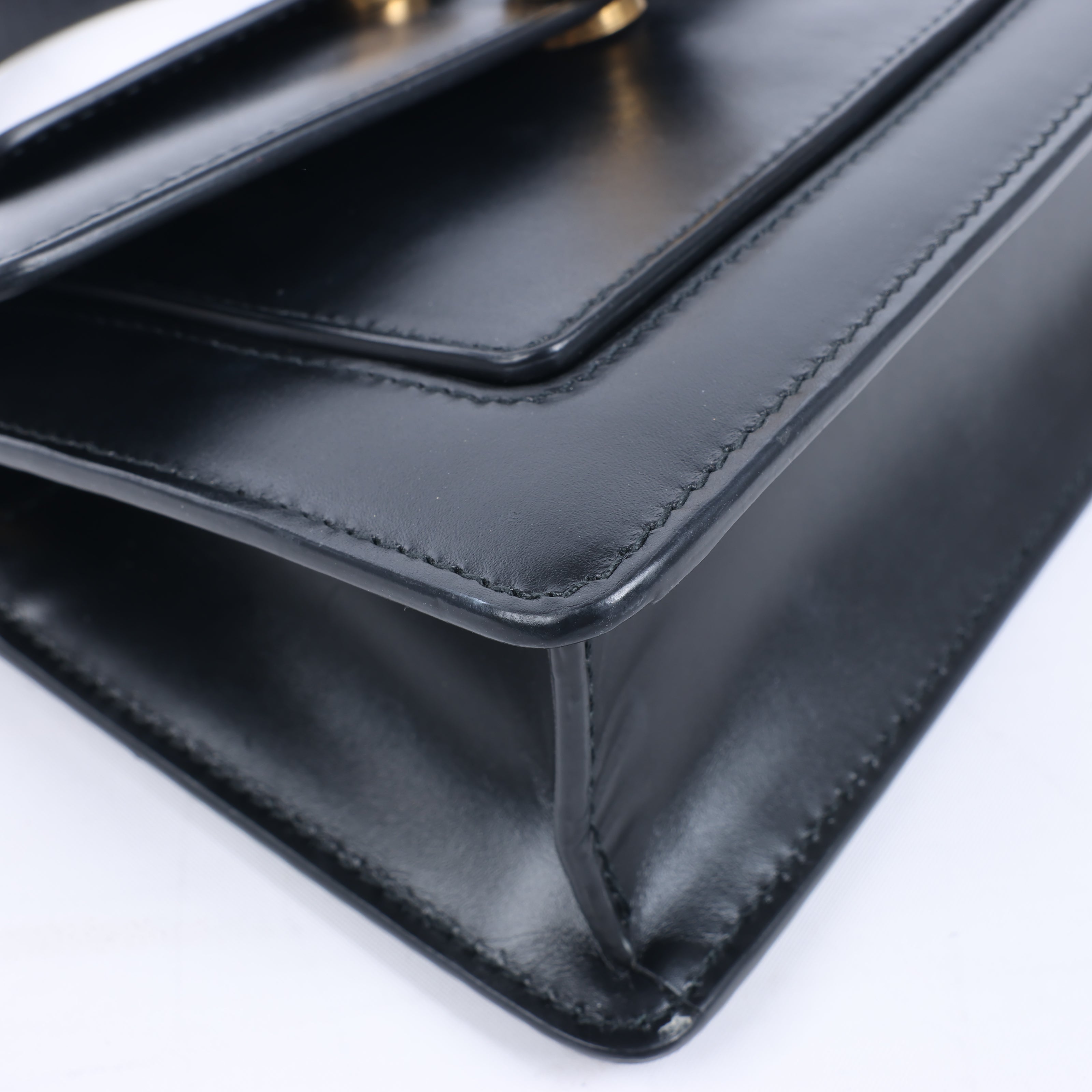 Bvlgari × Alexander Wang Serpenti Leather Handbag in Black