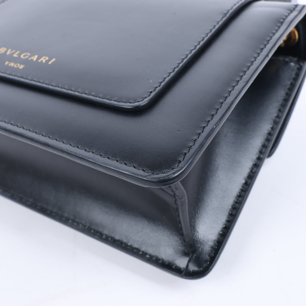 Bvlgari × Alexander Wang Serpenti Leather Handbag in Black