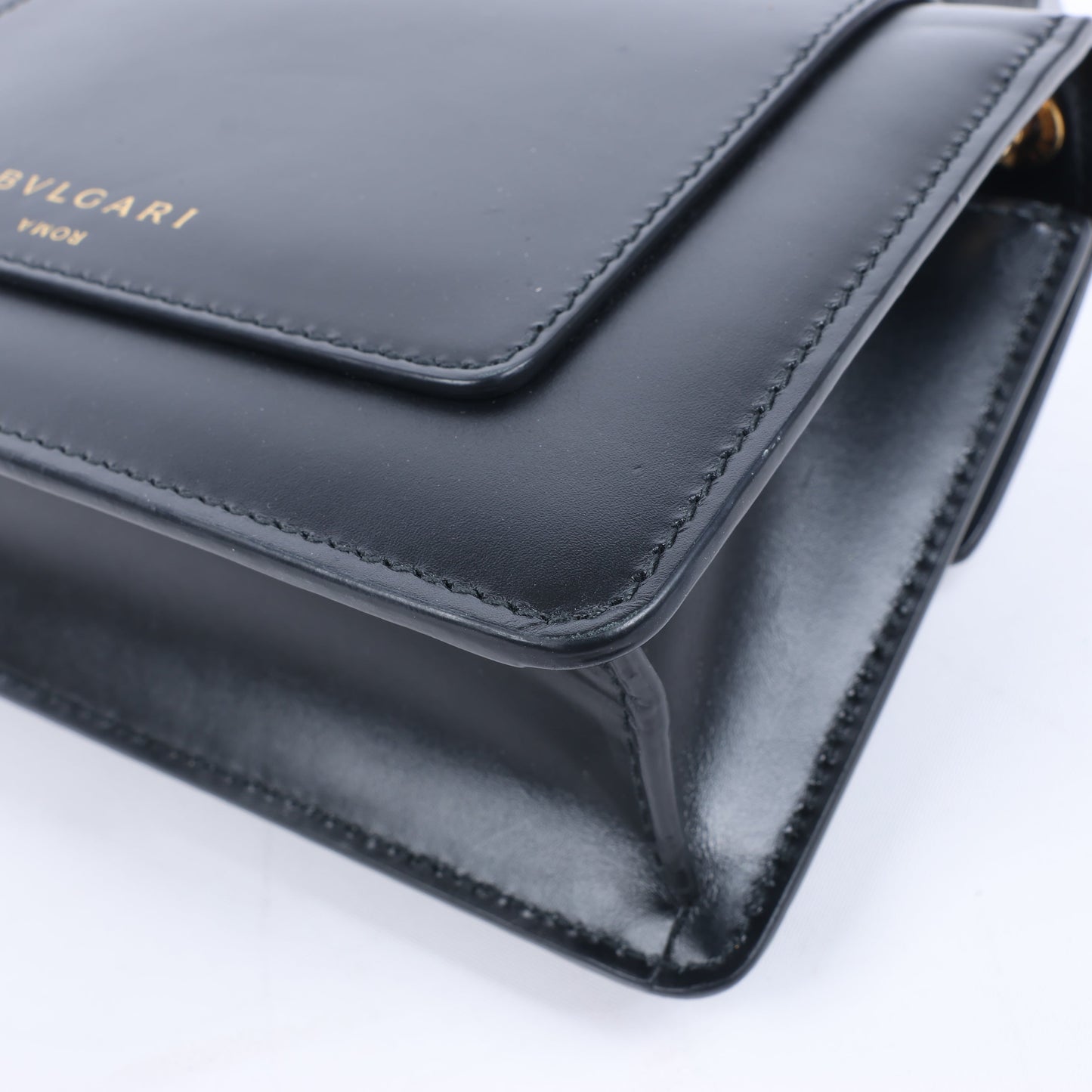 Bvlgari × Alexander Wang Serpenti Leather Handbag in Black