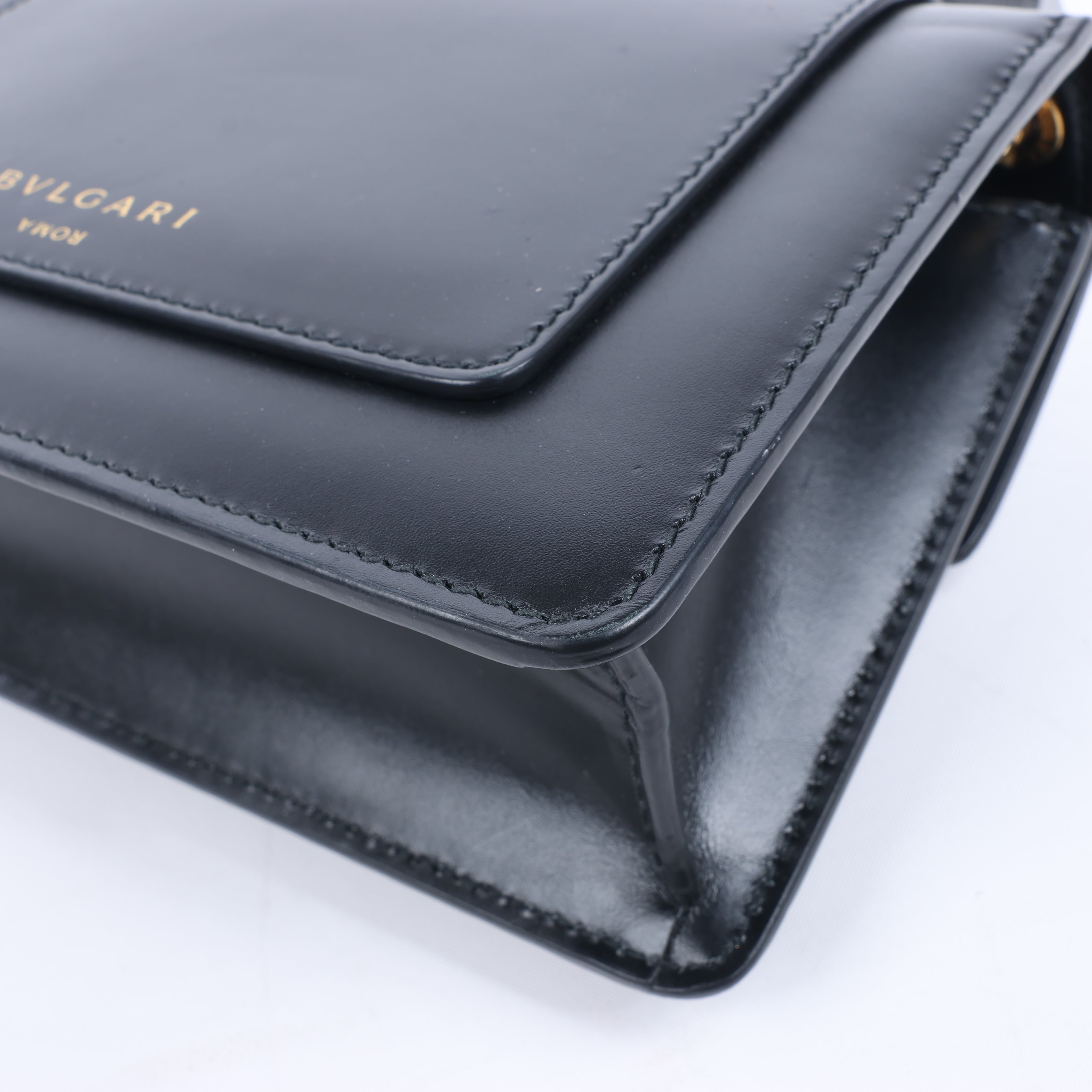 Bvlgari × Alexander Wang Serpenti Leather Handbag in Black